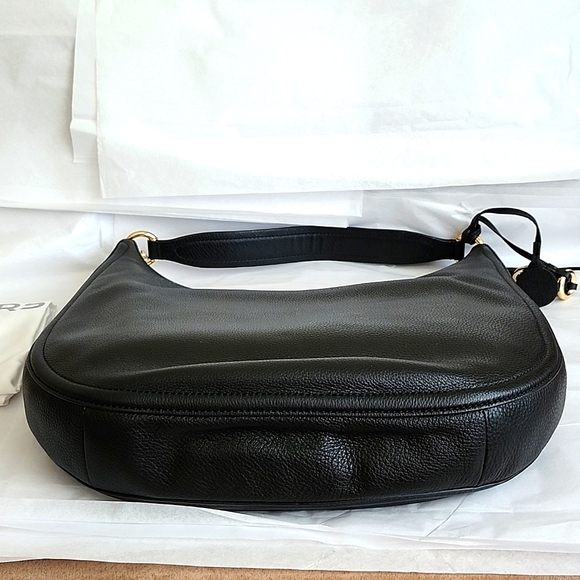 NWT MICHAEL KORS Classic Lydia Large Pebbled Leather Black Hobo Shoulder Bag - Picture 4 of 13